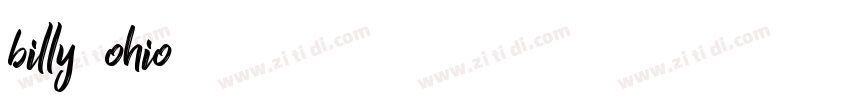billy ohio字体转换